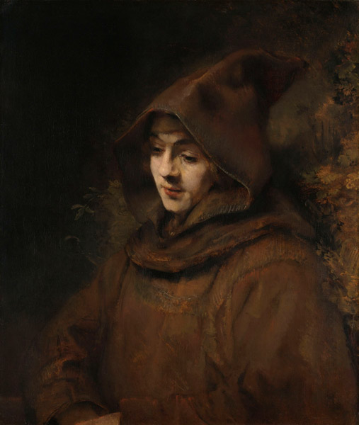 Titus as a monk from Rembrandt van Rijn