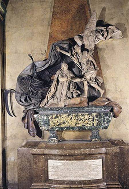 Tomb of Jean Baptiste Joseph Languet de Gergy (1675-1750) completed in 1753 (marble & stone) from Rene Michel Slodtz