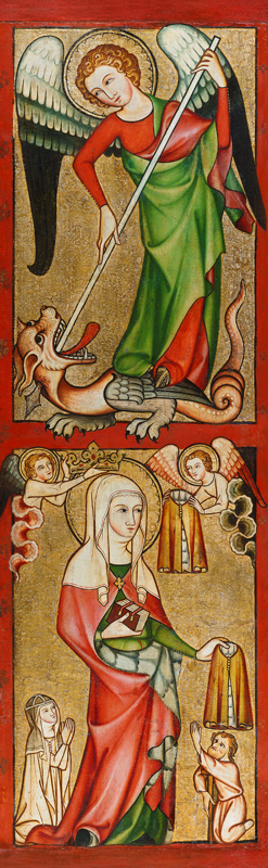 Saints Michael and Elizabeth of Hungary from Rheinischer Meister um 1330