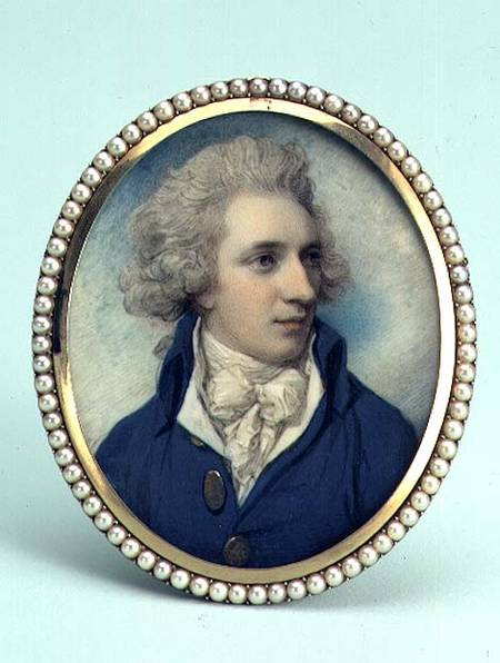 Portrait of John Swinburne (w/c and gouache on ivory) on ivory from Richard Cosway
