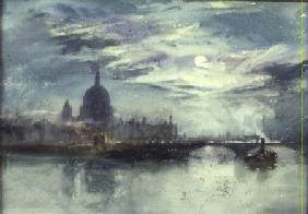 View of the Thames with St. Paul's in the Distance