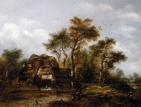 Overshot Mill with Man Fishing from Richard Hilder