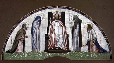 Christ Enthroned with SS. Peter, Joseph, Edward and the Virgin Mary from Robert Anning Bell
