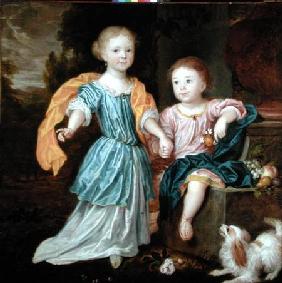 Portrait of a Young Girl and Boy, said to be the children of Sir William Reynolds Lloyd