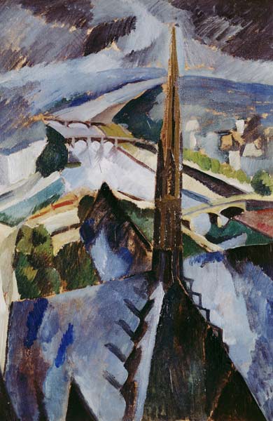 Roof rider of Notre lady, Paris. from Robert Delaunay