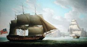 East Indiaman 'Cirencester' off St. Helena