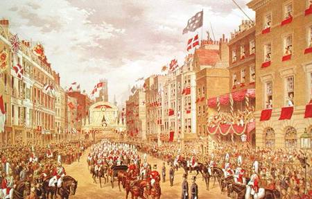 Wedding Procession of Edward, Prince of Wales and Princess Alexandra Driving through the City at Tem from Robert Dudley
