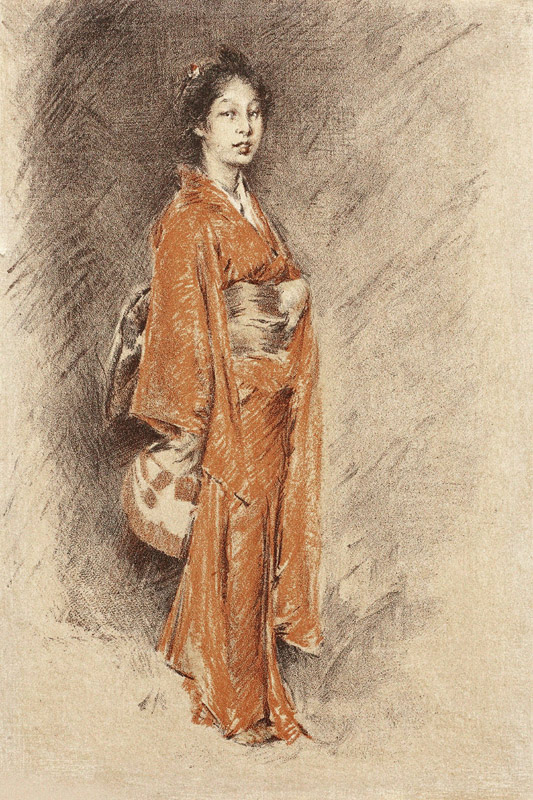 Japanese Woman in Kimono from Robert Frederick Blum