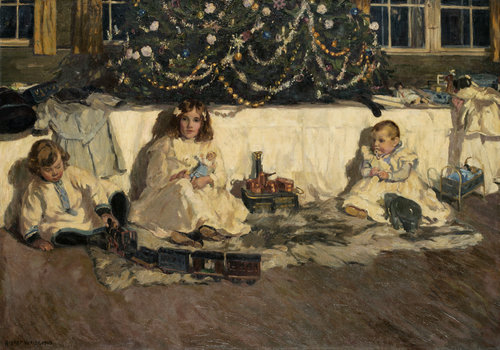 Kinder unter dem Weihnachtsbaum from Robert Weise