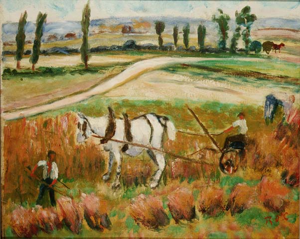 Harvesting with a White Horse (oil on board)  from Roderic O'Conor