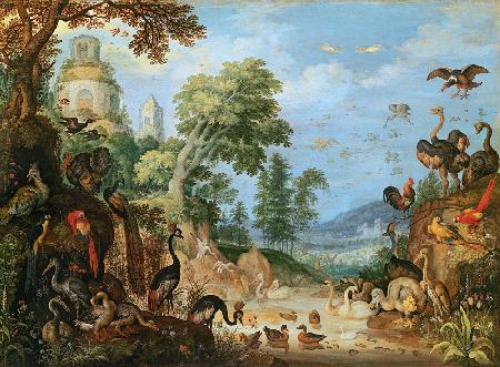 Landscape with Birds