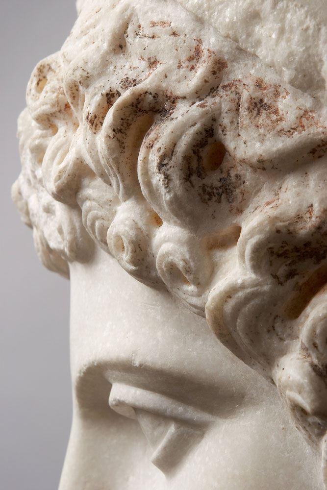 Kopf des Götterboten Hermes "Hermes-Ludovisi", Detail (Römische Wiederholung nach einer griechischen from Römisch