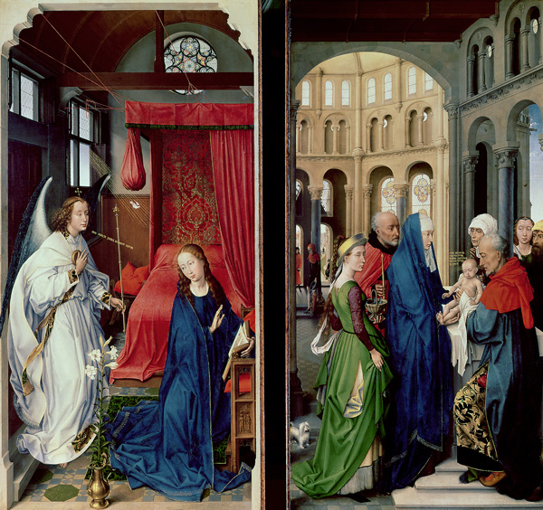 The Annunciation and the Presentation in the Temple from Rogier van der Weyden