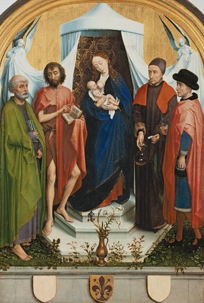 Maria with the child and the hll.Petrus, Johannes d.T., Cosmas and Damian (Medici Madonna) from Rogier van der Weyden