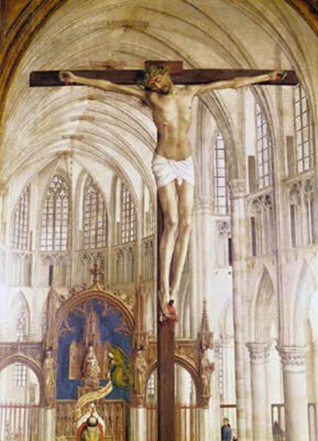 The Seven Sacraments Altarpiece, detail of Christ on the Cross from Rogier van der Weyden