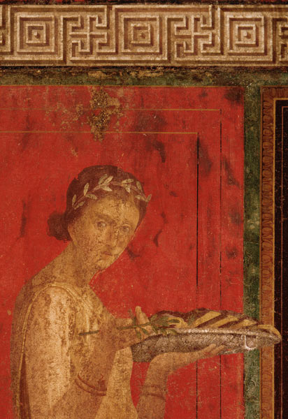 Detail of the Initiate, from the Catechism Scene, North Wall, Oecus 5 from Roman