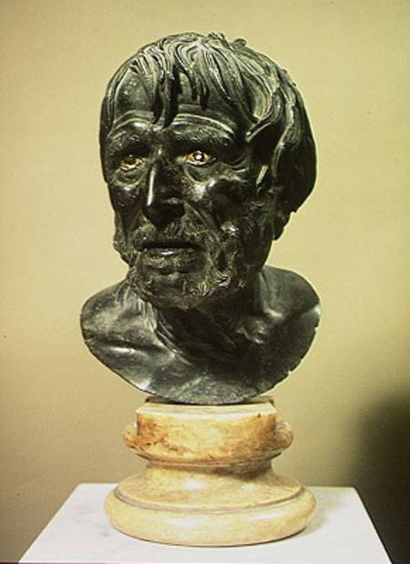Head of Seneca (c.4 BC-65 AD) from Roman