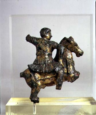 Sconce in the shape of a horseman, back view, Roman from Roman