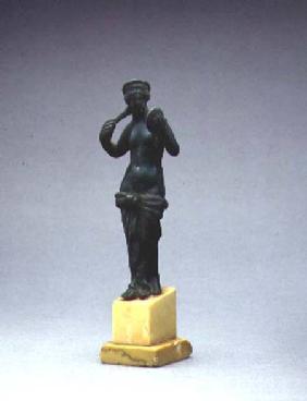 Bronze figure of Venus holding a mirror