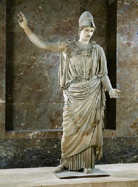 Pallas de Velletri, statue of helmeted Athena, Roman copy of a greek original attributed to Alkamene