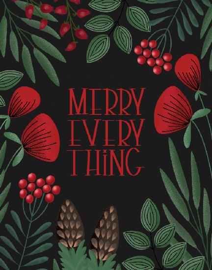 Merry everything in black