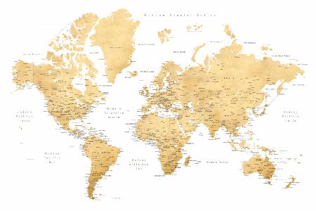 Rossie world map in Spanish