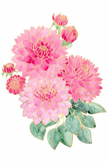 Pacey pink watercolor bouquet