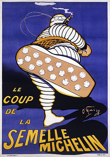 Advertisement for Michelin tyres from Marius Rossillon