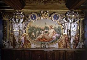 The Nymph of Fontainebleau, detail of decorative scheme in the Gallery of Francis I