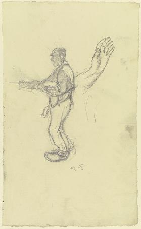 Ein Arbeiter und eine Hand aus der "Großen Spinnerei von Edam"