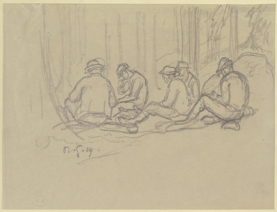 Resting forest workers from Rudolf Gudden