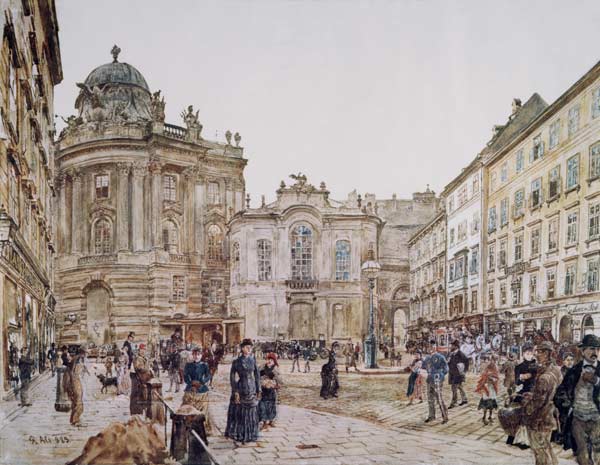 Vienna , Hofburg and Michaeltrakt from Rudolf von Alt