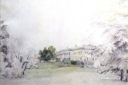 Razumovsky Palace (pencil & w/c) from Rudolf von Alt