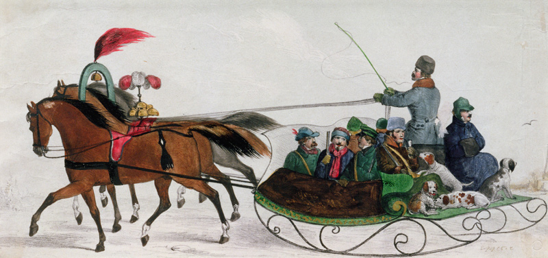 Horse Drawn Sleigh from Russian School