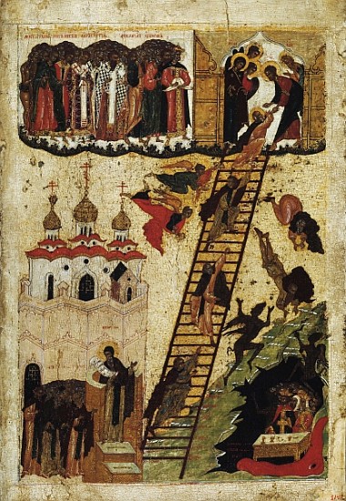 Heavenly ladder of St. John Climacus from Russian School