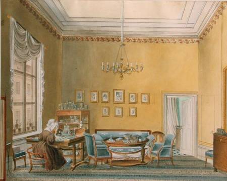 Interior of Boratynsky's House in Moscow from Russian School