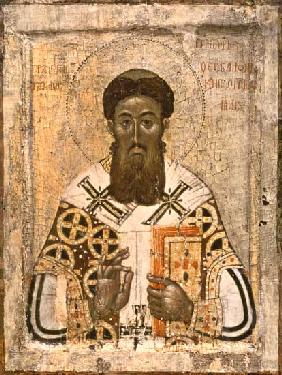 Icon of St. Gregory (335-390) Archbishop of Thessaloniki (tempera on papel)