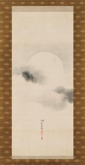 Hanging Scroll Depicting The Autumnal Moon, from A Triptych of the Three Seasons, Japanese, early 19