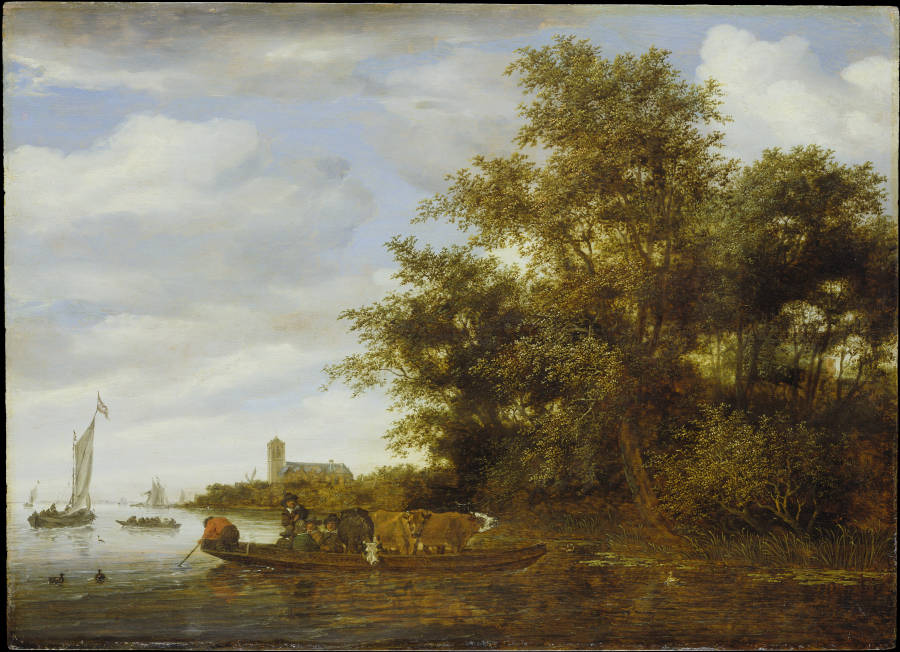 River Landscape with Ferry from Salomon van Ruysdael