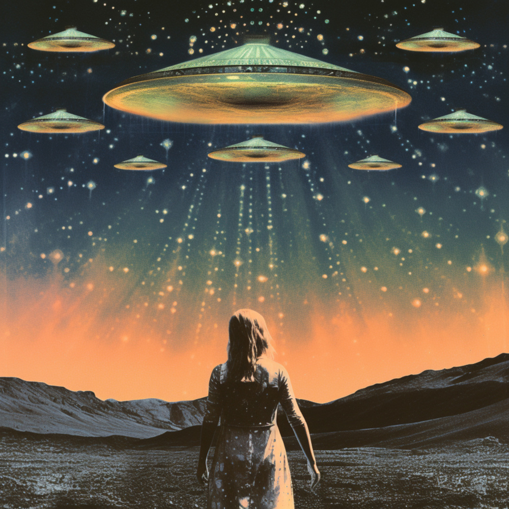 Take Me To Your Leader Collage Art from Samantha Hearn