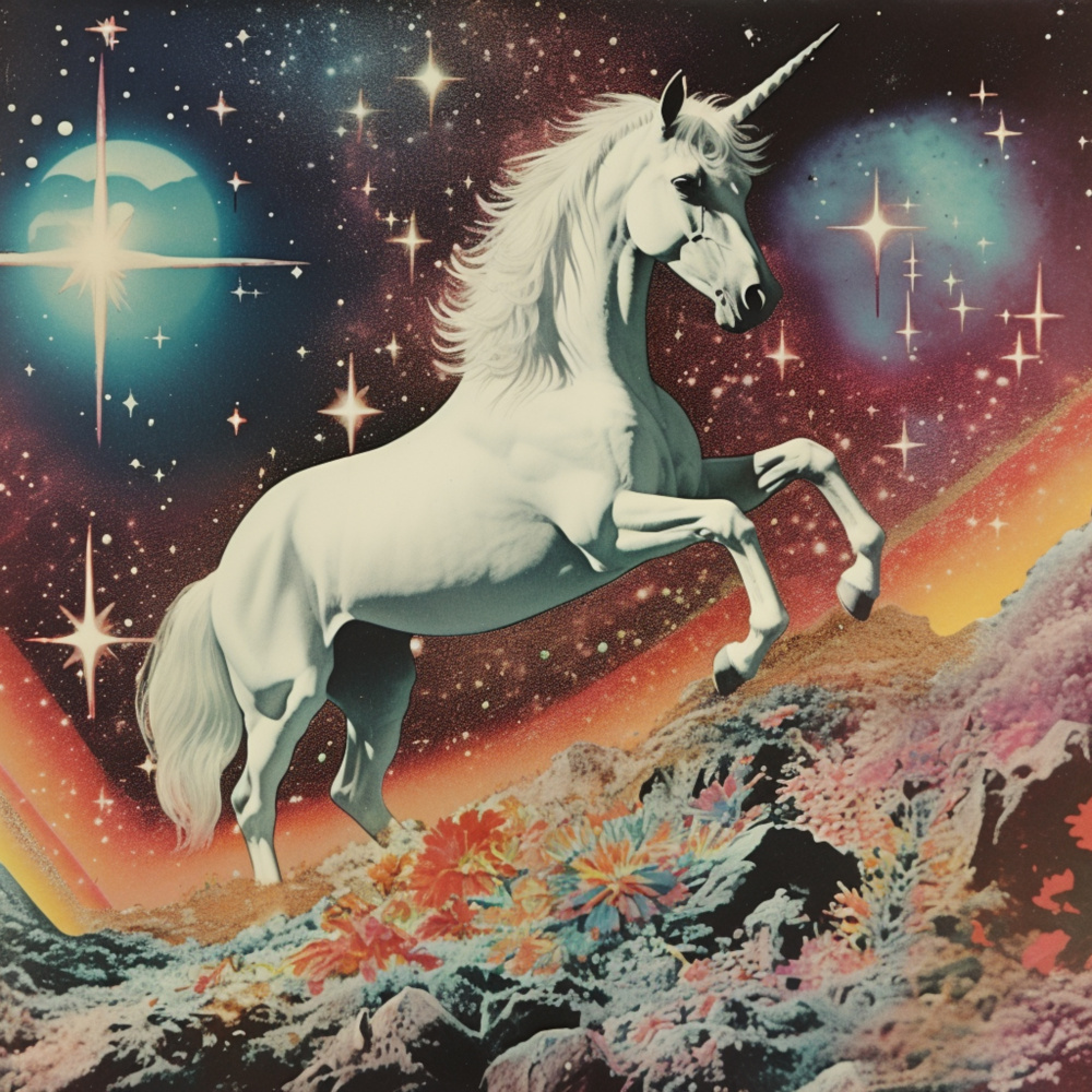 Vintage Unicorn Collage Art from Samantha Hearn