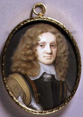 Portrait Miniature of a Man in Armour, c.1660 (w/c on vellum on card) from Samuel Cooper