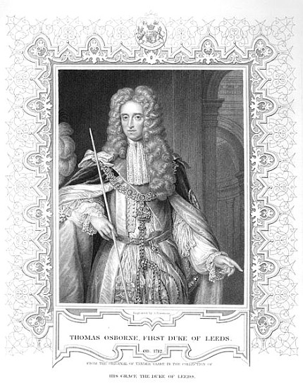 Portrait of Thomas Osborne, engraving from Samuel Freeman