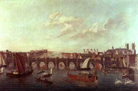 Westminster Bridge, with Westminster Abbey and Lambeth Palace either side from Samuel Scott