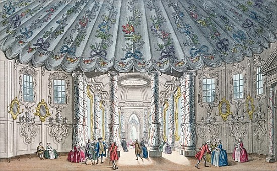 Interior View of the elegant music room in Vauxhall Gardens; engraved by H. Roberts from Samuel Wale