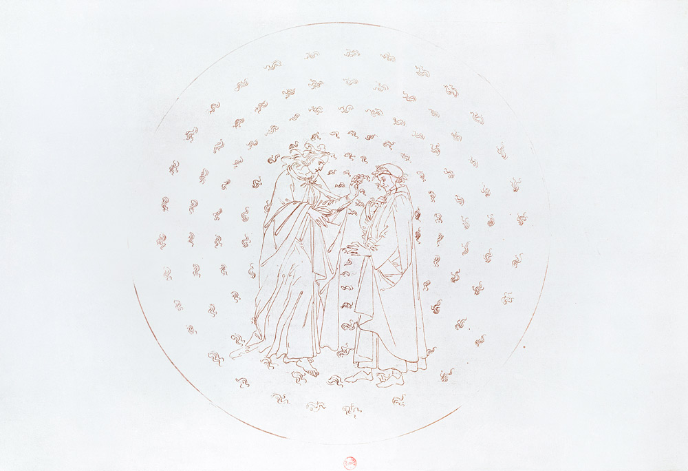 Dante and Beatrice from 'The Divine Comedy' by Dante Alighieri (1265-1321) from Sandro Botticelli