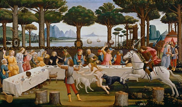 The banquet of the Nastagio degli Onesti from Sandro Botticelli