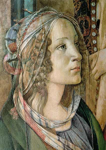 Detail of St. Catherine from the Altarpiece of San Barnaba from Sandro Botticelli