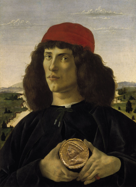 Botticelli / Portr.of a Stranger / 1488 from Sandro Botticelli