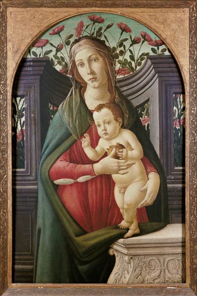 Madonna with child in a niche decorated with roses from Sandro Botticelli